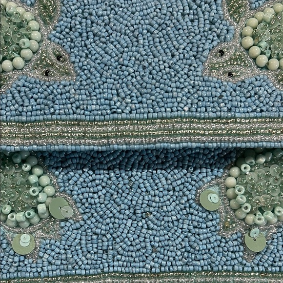 Handcrafted In India | Beaded Purse w/ Dust Bag, Charm Connector & Turtle Charm - Picture 10 of 17